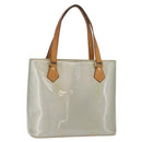 LOUIS VUITTON Monogram Vernis Houston Hand Bag Gris M91053 LV Auth 207572-1