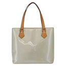 LOUIS VUITTON Monogram Vernis Houston Hand Bag Gris M91053 LV Auth 207572-13