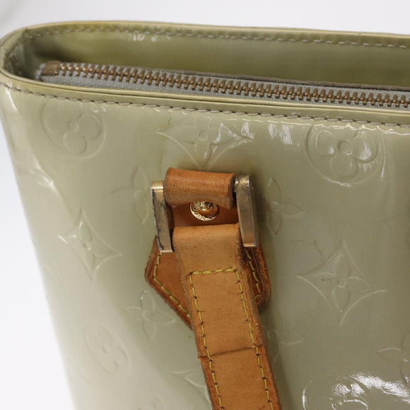 LOUIS VUITTON Monogram Vernis Houston Hand Bag Gris M91053 LV Auth 207572