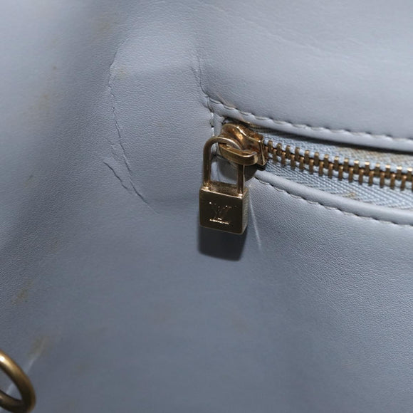 LOUIS VUITTON Monogram Vernis Houston Hand Bag Gris M91053 LV Auth 207572