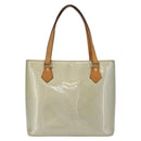 LOUIS VUITTON Monogram Vernis Houston Hand Bag Gris M91053 LV Auth 207572-3