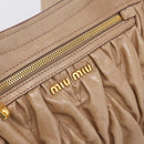 Miu Miu Vitellolux Matelasse Hand Bag Leather 2way Pink Gold Tone Auth 207573V-19