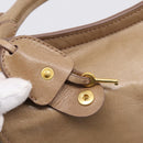 Miu Miu Vitellolux Matelasse Hand Bag Leather 2way Pink Gold Tone Auth 207573V-10