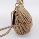 Miu Miu Vitellolux Matelasse Hand Bag Leather 2way Pink Gold Tone Auth 207573V-4