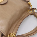 Miu Miu Vitellolux Matelasse Hand Bag Leather 2way Pink Gold Tone Auth 207573V-6