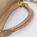 Miu Miu Vitellolux Matelasse Hand Bag Leather 2way Pink Gold Tone Auth 207573V-7