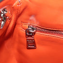 PRADA Chain Shoulder Bag Leather White Silver Auth 207574M-20