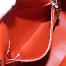 PRADA Chain Shoulder Bag Leather White Silver Auth 207574M-21
