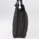 HERMES Her Line MM Hand Bag Canvas Gray Silver Auth 207576A-5