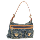 LOUIS VUITTON Monogram Denim Buggy PM Shoulder Bag Blue M95049 LV Auth 207579V-1
