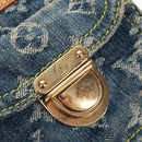 LOUIS VUITTON Monogram Denim Buggy PM Shoulder Bag Blue M95049 LV Auth 207579V-20