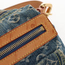 LOUIS VUITTON Monogram Denim Buggy PM Shoulder Bag Blue M95049 LV Auth 207579V-23