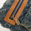 LOUIS VUITTON Monogram Denim Buggy PM Shoulder Bag Blue M95049 LV Auth 207579V-24