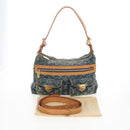 LOUIS VUITTON Monogram Denim Buggy PM Shoulder Bag Blue M95049 LV Auth 207579V-12