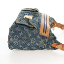 LOUIS VUITTON Monogram Denim Buggy PM Shoulder Bag Blue M95049 LV Auth 207579V-4