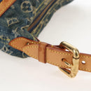 LOUIS VUITTON Monogram Denim Buggy PM Shoulder Bag Blue M95049 LV Auth 207579V-9