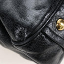 Miu Miu Tote Bag Vitellolux 2way Black Gold Auth 207580V-10