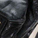 Miu Miu Tote Bag Vitellolux 2way Black Gold Auth 207580V-16