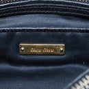 Miu Miu Tote Bag Vitellolux 2way Black Gold Auth 207580V-20