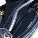 Miu Miu Tote Bag Vitellolux 2way Black Gold Auth 207580V-11