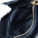 Miu Miu Tote Bag Vitellolux 2way Black Gold Auth 207580V-25