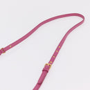 Miu Miu Matelasse Shoulder Bag Leather Pink Gold Tone Auth 207581V-14