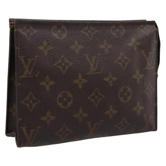 LOUIS VUITTON Monogram Poche Toilette 19 Pouch M47544 LV Auth 207582
