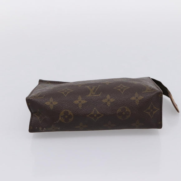 LOUIS VUITTON Monogram Poche Toilette 19 Pouch M47544 LV Auth 207582