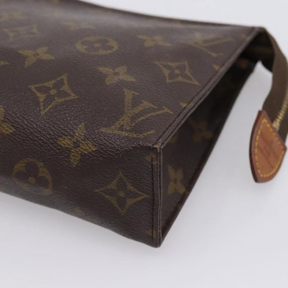 LOUIS VUITTON Monogram Poche Toilette 19 Pouch M47544 LV Auth 207582