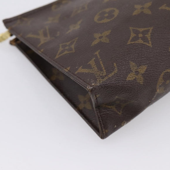 LOUIS VUITTON Monogram Poche Toilette 19 Pouch M47544 LV Auth 207582