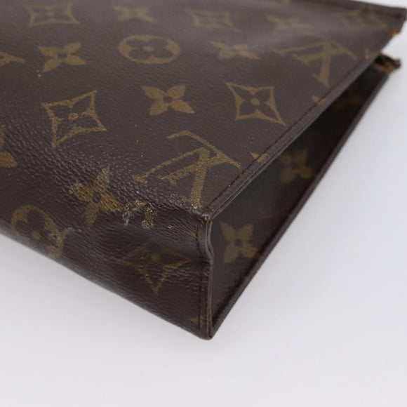 LOUIS VUITTON Monogram Poche Toilette 19 Pouch M47544 LV Auth 207582