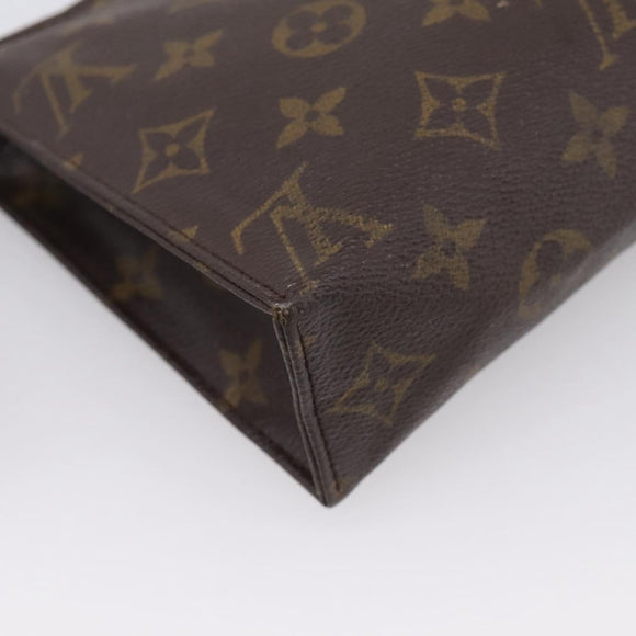 LOUIS VUITTON Monogram Poche Toilette 19 Pouch M47544 LV Auth 207582