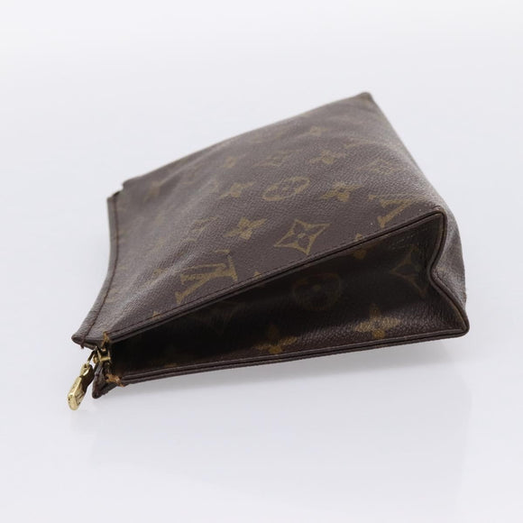 LOUIS VUITTON Monogram Poche Toilette 19 Pouch M47544 LV Auth 207582