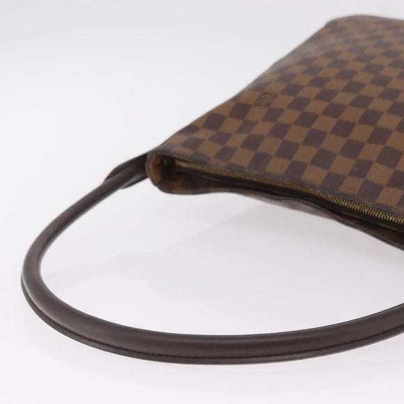 LOUIS VUITTON Damier Ebene Looping GM Shoulder Bag N51144 LV Auth 207583A