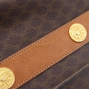 CELINE Macadam Medallion Shoulder Bag PVC Brown Gold Tone Auth 207584-18
