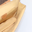CELINE Macadam Medallion Shoulder Bag PVC Brown Gold Tone Auth 207584-21