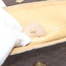 CELINE Macadam Medallion Shoulder Bag PVC Brown Gold Tone Auth 207584-12