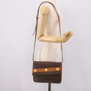 CELINE Macadam Medallion Shoulder Bag PVC Brown Gold Tone Auth 207584-24