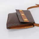 CELINE Macadam Medallion Shoulder Bag PVC Brown Gold Tone Auth 207584-4