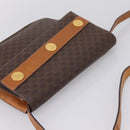 CELINE Macadam Medallion Shoulder Bag PVC Brown Gold Tone Auth 207584-6