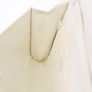 CELINE Circle Shoulder Bag Leather White Silver Auth 207586A-26