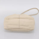 Salvatore Ferragamo Vala Shoulder Bag Leather 2way Ivory Gold Tone Auth 207588-7