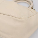 Salvatore Ferragamo Vala Shoulder Bag Leather 2way Ivory Gold Tone Auth 207588-18