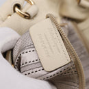 Salvatore Ferragamo Vala Shoulder Bag Leather 2way Ivory Gold Tone Auth 207588-12
