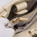 Salvatore Ferragamo Vala Shoulder Bag Leather 2way Ivory Gold Tone Auth 207588-28