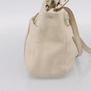 Salvatore Ferragamo Vala Shoulder Bag Leather 2way Ivory Gold Tone Auth 207588-5