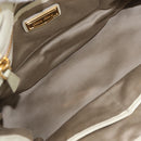 Miu Miu Hand Bag Leather Ivory Gold Tone Auth 207589A-11