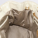Miu Miu Hand Bag Leather Ivory Gold Tone Auth 207589A-19