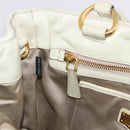 Miu Miu Hand Bag Leather Ivory Gold Tone Auth 207589A-20