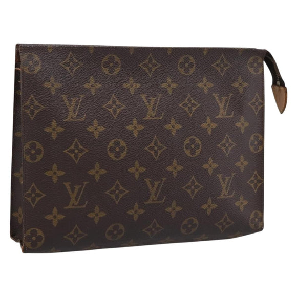 LOUIS VUITTON Monogram Poche Toilette 26 Pouch M47542 LV Auth 207591